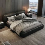 ⁦سرير نوم جلد فاخر على الطراز الايطالى⁩ - الصورة ⁦2⁩