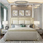 ⁦سرير نوم فاخر من الجلد⁩ - الصورة ⁦3⁩