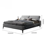 ⁦سرير نوم جلد بتصميم فاخر⁩ - الصورة ⁦9⁩