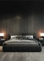 ⁦سرير نوم جلد فاخر على الطراز الايطالى⁩ - الصورة ⁦3⁩