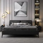 ⁦سرير نوم جلد بتصميم فاخر⁩ - الصورة ⁦7⁩