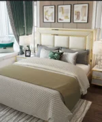 ⁦سرير نوم فاخر من الجلد⁩ - الصورة ⁦7⁩