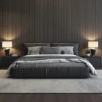 سرير نوم جلد فاخر على الطراز الايطالى