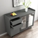 ⁦طاولة بوفيه منزلي خشبي بتصميم عصري⁩ - الصورة ⁦4⁩