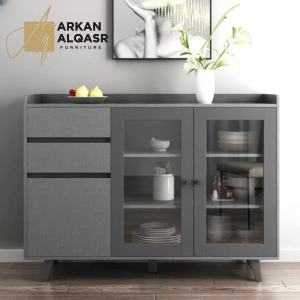 طاولة بوفيه منزلي خشبي بتصميم عصري
