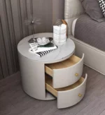 ⁦طاولة جانبية مستديرة بقاعدة استانلس ستيل⁩ - الصورة ⁦3⁩