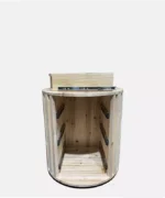 ⁦طاولة جانبية مستديرة بقاعدة استانلس ستيل⁩ - الصورة ⁦4⁩