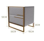 ⁦طاولة سرير جانبية بتصميم ايطالي على طراز الدايموند⁩ - الصورة ⁦2⁩