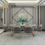 طاولة طعام مع كراسي فخمة