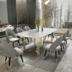 طاولة طعام رخام مستطيلة