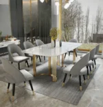 طاولة طعام رخام مستطيلة