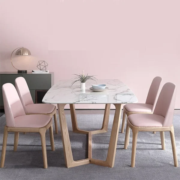 طاولة طعام رخام مع اربعة كراسي