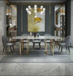 ⁦طاولة طعام رخام مستطيلة⁩ - الصورة ⁦2⁩