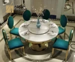طاولة طعام دائرية فاخرة
