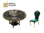 طاولة طعام دائرية فاخرة