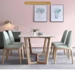 ⁦طاولة طعام رخام مع اربعة كراسي⁩ - الصورة ⁦2⁩