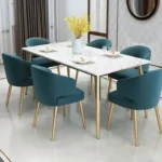 ⁦طاولة طعام رخامية عصرية مع اربع كراسي⁩ - الصورة ⁦2⁩