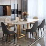 طاولة طعام رخام بتصميم ايطالي