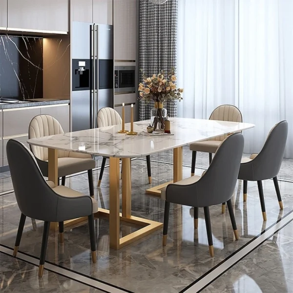 طاولة طعام رخام بتصميم ايطالي