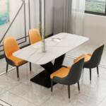 طاولة طعام من الرخام بقاعدة فاخرة