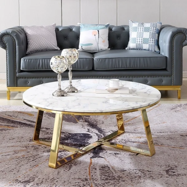 طاولة قهوة بسطح رخامى لامع