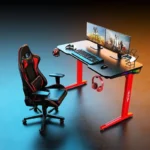 طاولة كمبيوتر للقيمنق بتصميم مضئ ليلا