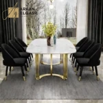 طاولة طعام رخام مستطيلة