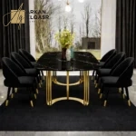 طاولة طعام رخام مستطيلة