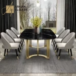 طاولة طعام رخام مستطيلة