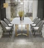 طاولة طعام رخام مستطيلة