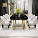 طاولة طعام رخام مستطيلة