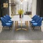 طاولة طعام رخام مستطيلة