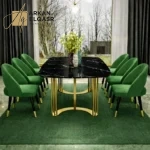 طاولة طعام رخام مستطيلة