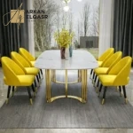 طاولة طعام رخام مستطيلة