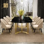 طاولة طعام رخام مستطيلة