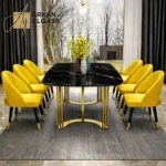 طاولة طعام رخام مستطيلة