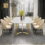 طاولة طعام رخام مستطيلة