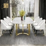 طاولة طعام رخام مستطيلة