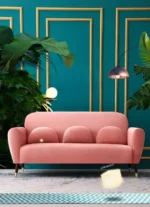 ⁦طقم كنب جلوس مخملي بعدة ألوان⁩ - الصورة ⁦2⁩