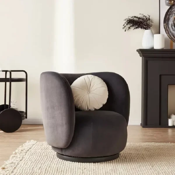 كرسي مودرن مفرد بتصميم دائري مميز