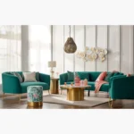 كنبة مخملية بتصميم مريح و مودرن