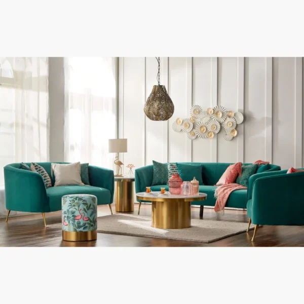 كنبة مخملية بتصميم مريح و مودرن