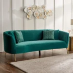 ⁦كنبة مخملية بتصميم مريح و مودرن⁩ - الصورة ⁦2⁩