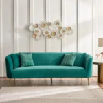 ⁦كنبة مخملية بتصميم مريح و مودرن⁩ - الصورة ⁦4⁩