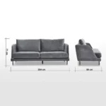 ⁦كنب مخملي بتصميم مريح و مميز⁩ - الصورة ⁦8⁩