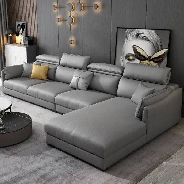 كنب جلد بتصميم عصري مميز