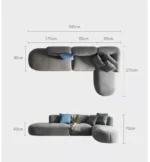 ⁦كنبة زاوية أنيقة و مميزة بتصميم مودرن⁩ - الصورة ⁦11⁩