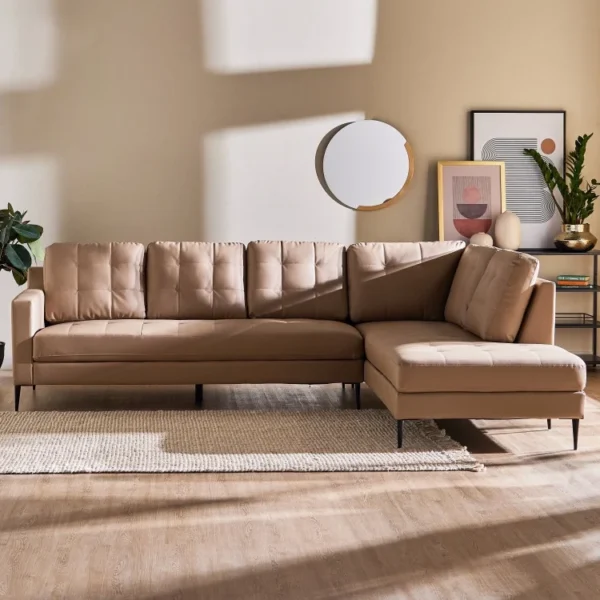 كنبة زاوية رباعية بتصميم مريح فخم