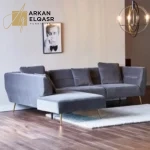 كنبة زاوية مخملية رباعية بتصميم أركيد