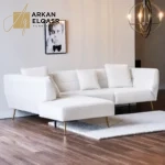كنبة زاوية مخملية رباعية بتصميم أركيد